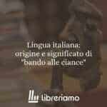 Lingua italiana: origine e significato di "bando alle ciance"