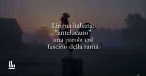 Lingua italiana antelucano una parola col fascino della rarità