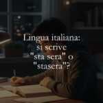 Lingua italiana si scrive sta sera o stasera