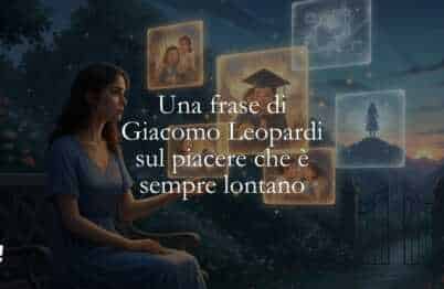 Una frase di Giacomo Leopardi sul piacere che è sempre lontano