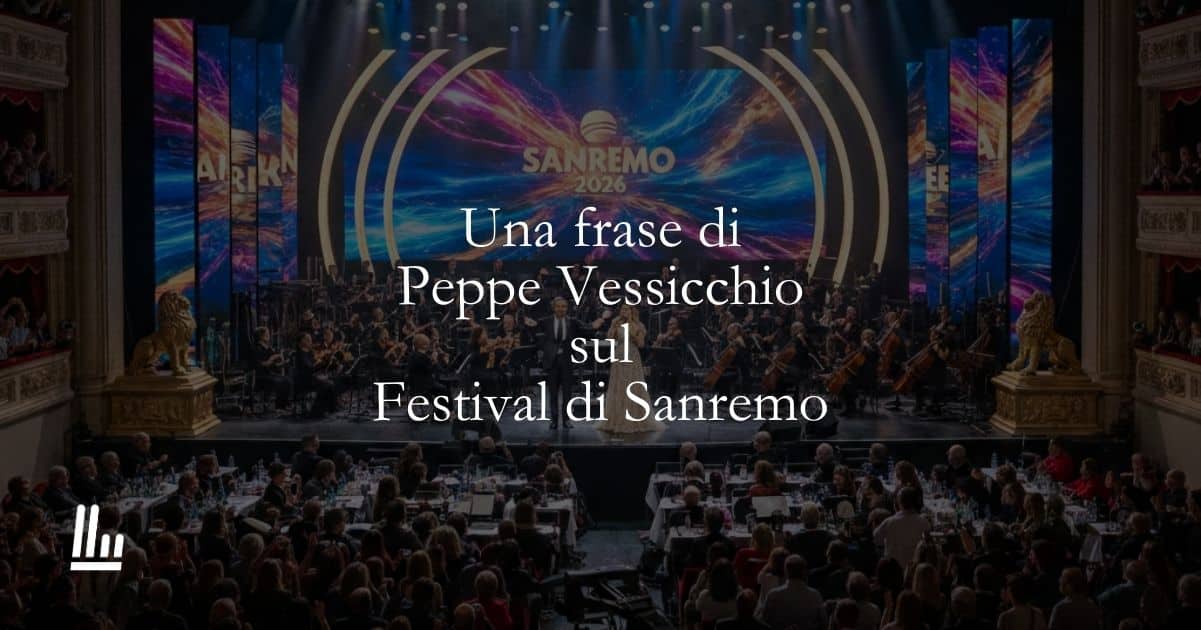 Una frase di Peppe Vessicchio sul Festival di Sanremo 1 Una frase di Peppe Vessicchio sul Festival di Sanremo