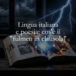 Lingua italiana e poesia cos'è il fulmen in clausola