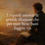 Leopardi smonta la grande illusione che per stare bene basti fuggire via