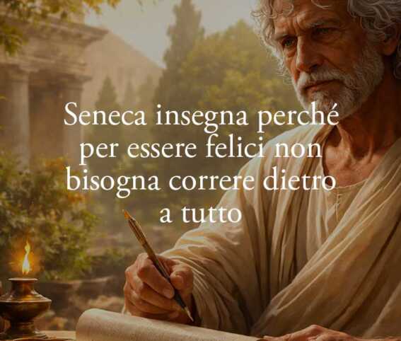 Seneca insegna perché per essere felici non bisogna correre dietro a tutto