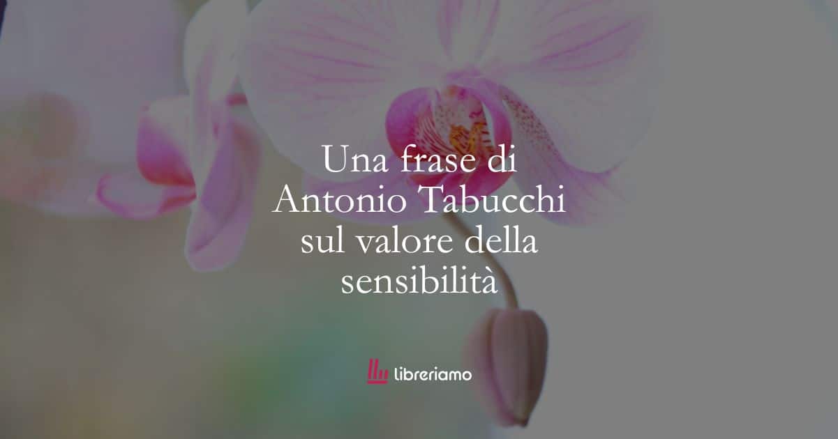 Una frase di Antonio Tabucchi sul valore della sensibilità 3 Una frase di Antonio Tabucchi sul valore della sensibilità