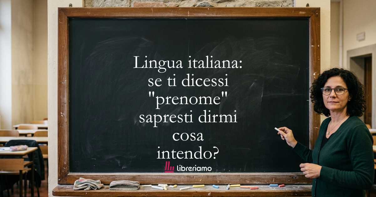Lingua italiana: se ti dicessi "prenome" sapresti dirmi cosa intendo? 1 Lingua italiana se ti dicessi prenome sapresti dirmi cosa intendo