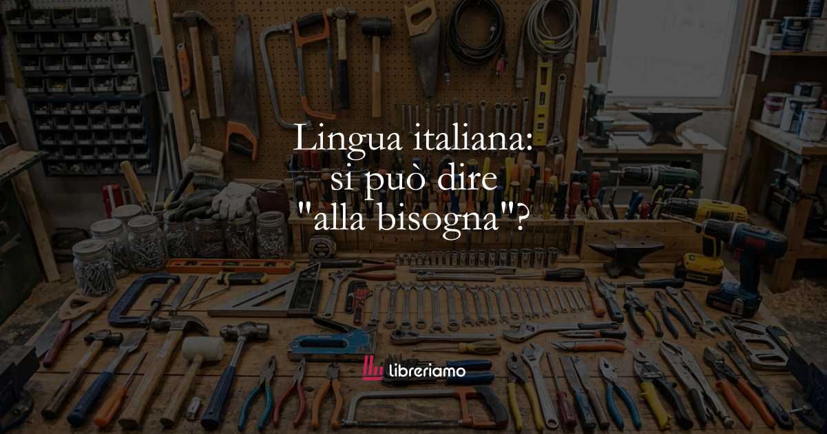 Lingua italiana: si può dire "alla bisogna"? 1 Lingua italiana si può dire alla bisogna