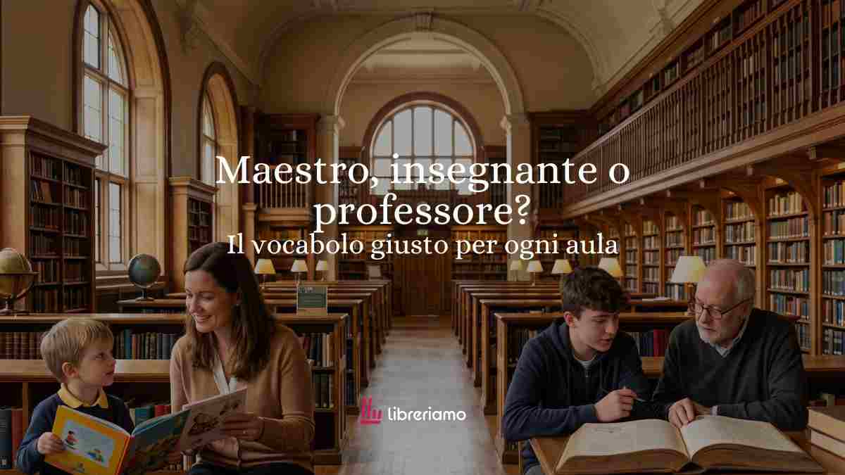Maestro, insegnante o professore? Guida al vocabolo giusto per ogni aula 1 Maestro, insegnante o professore Guida al vocabolo giusto per ogni aula