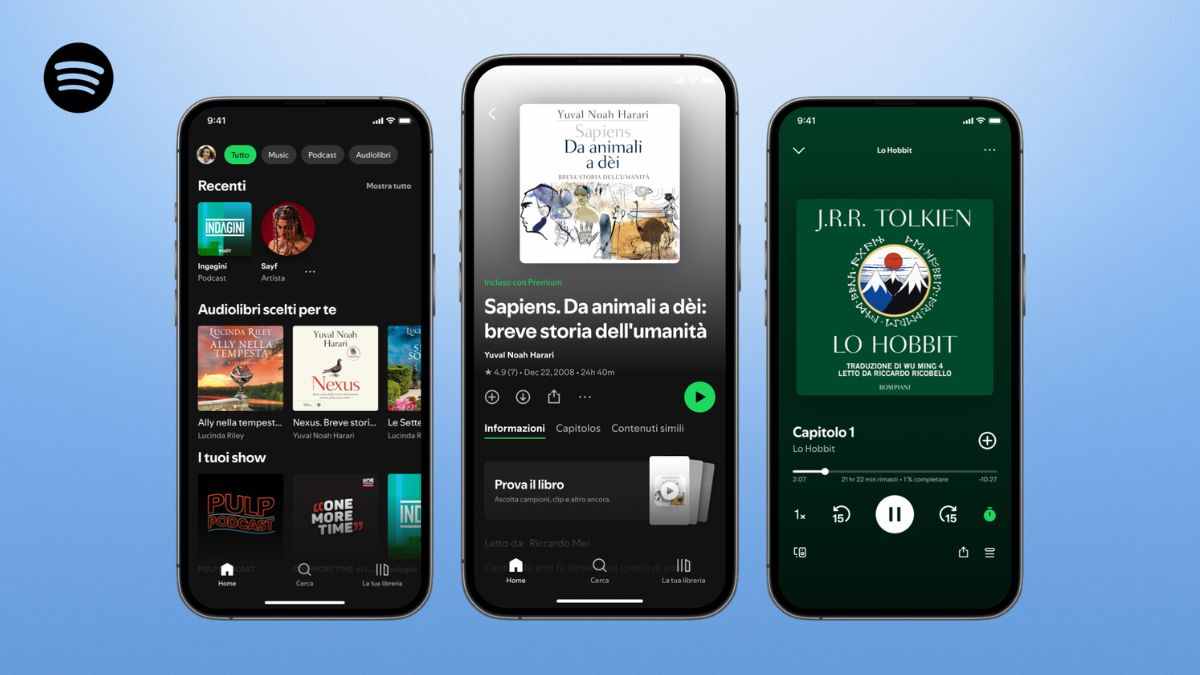 Spotify diventa una grande biblioteca: arrivano gli audiolibri in Italia 1 Spotify diventa una grande biblioteca arrivano gli audiolibri in Italia