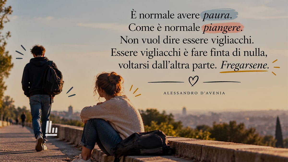 La frase di Alessandro D’Avenia sulla paura del dolore che spinge a fregarsene di tutto 1 La frase di Alessandro D’Avenia sulla paura del dolore che spinge a fregarsene di tutto