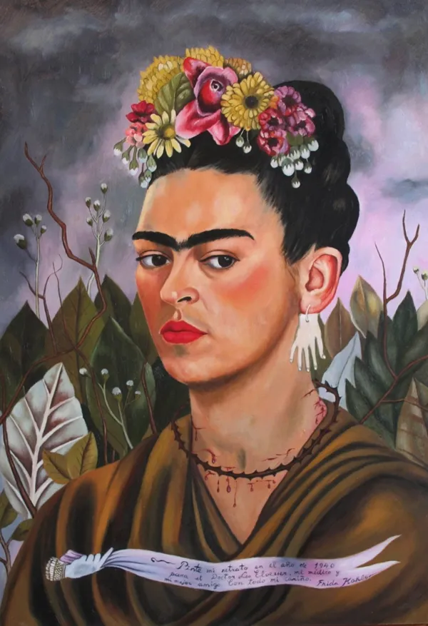 frida kahlo, self-portrait dedicated to dr. eloesser (1940)