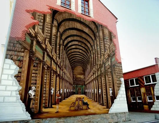 2 Street-art-Library-Mural-poland-ustron-library