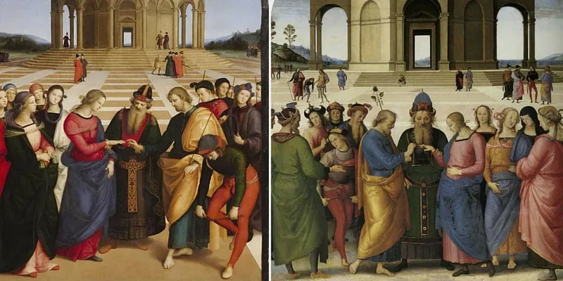 Raffaello e Perugino, a Brera per la prima volta i due Sposalizi