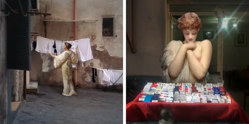 I classici della storia dell'arte invadono le strade di Napoli