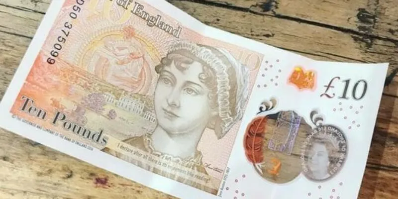 Le nuove 10 sterline con Jane Austen devolute in beneficenza