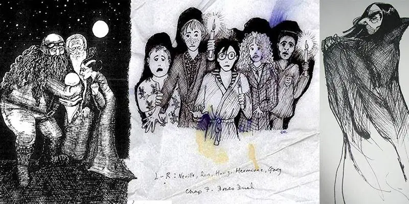 Le illustrazioni di Harry Potter create da J.K. Rowling