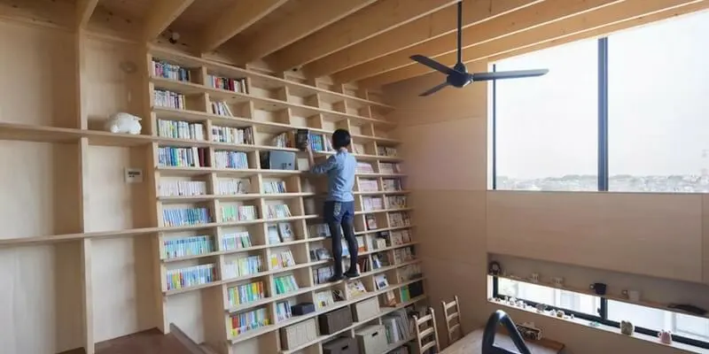 La libreria resistente al terremoto progettata da Shinsuke Fujii