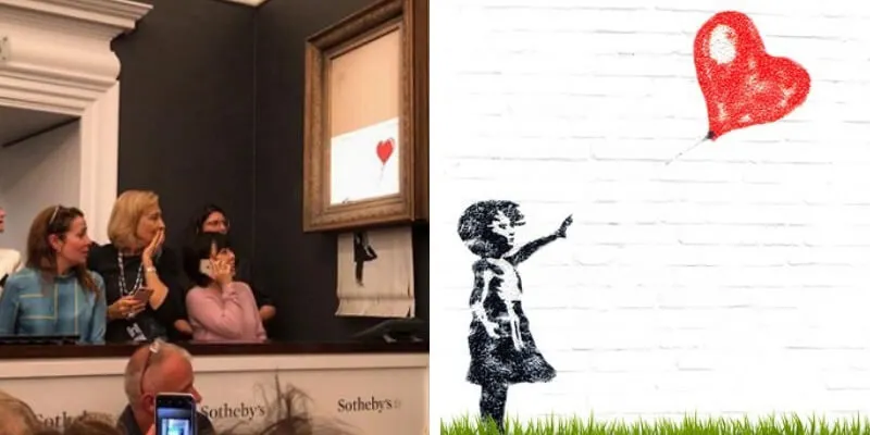 Distrugge la sua opera di Banksy da £40.000 per aumentarne il valore. Ora vale una sterlina