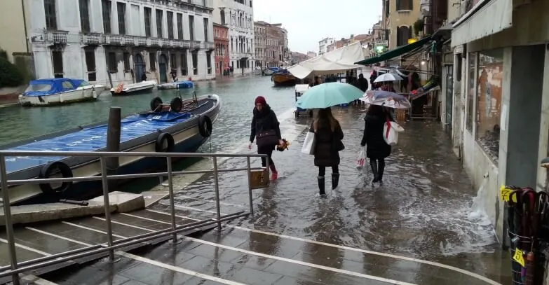 Acqua alta a Venezia, inzuppati due Mirò da un milione di euro