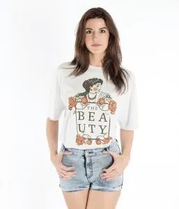 the beauty con rose t shirt donna oversize walter crane beauty and the beast
