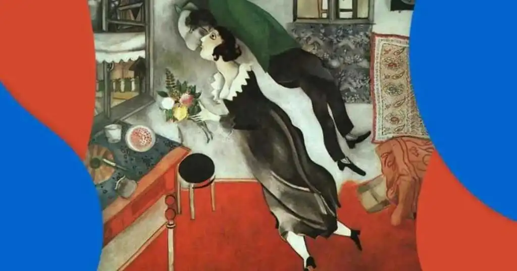 Il compleanno di Marc Chagall celebrato con un bacio alla sua Bella Rosenfeld