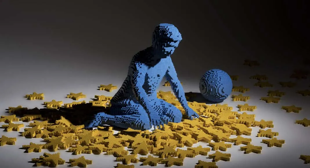 L'artista che crea statue con i mattoncini LEGO