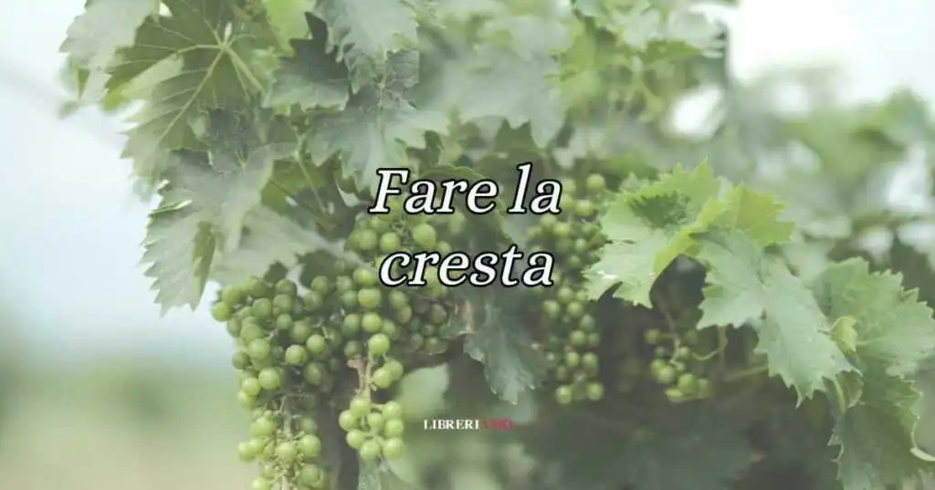 Fare la cresta, significato e origine del modo di dire bucolico