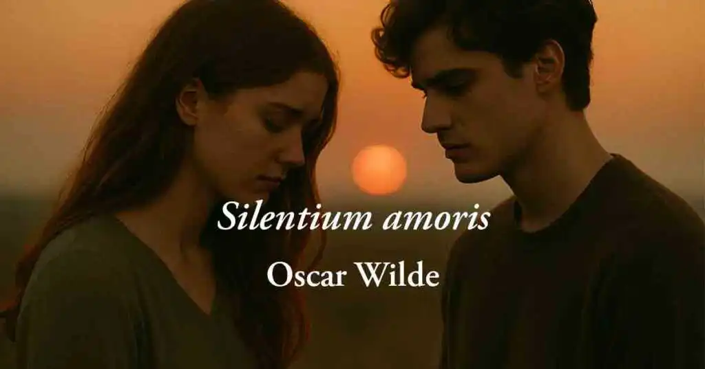 Silentium amoris (1881) di Oscar Wilde, poesia sull'amore che non può essere dichiarato