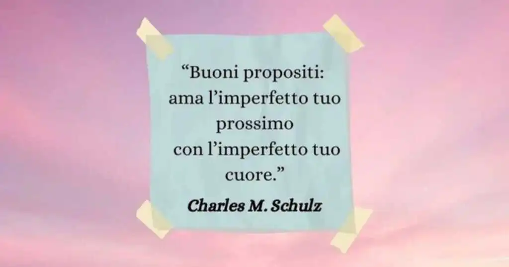 Una frase di Charles M. Schulz sui buoni propositi del nuovo anno