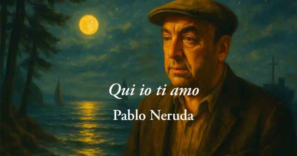 “Qui io ti amo” (1924) di Pablo Neruda, poesia sull'amore non corrisposto