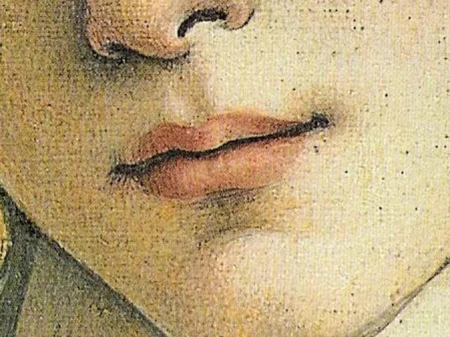 Una pregiata tela di lino di fine Quattrocento conserva questa dolce bocca, chi è il soggetto ritratto?