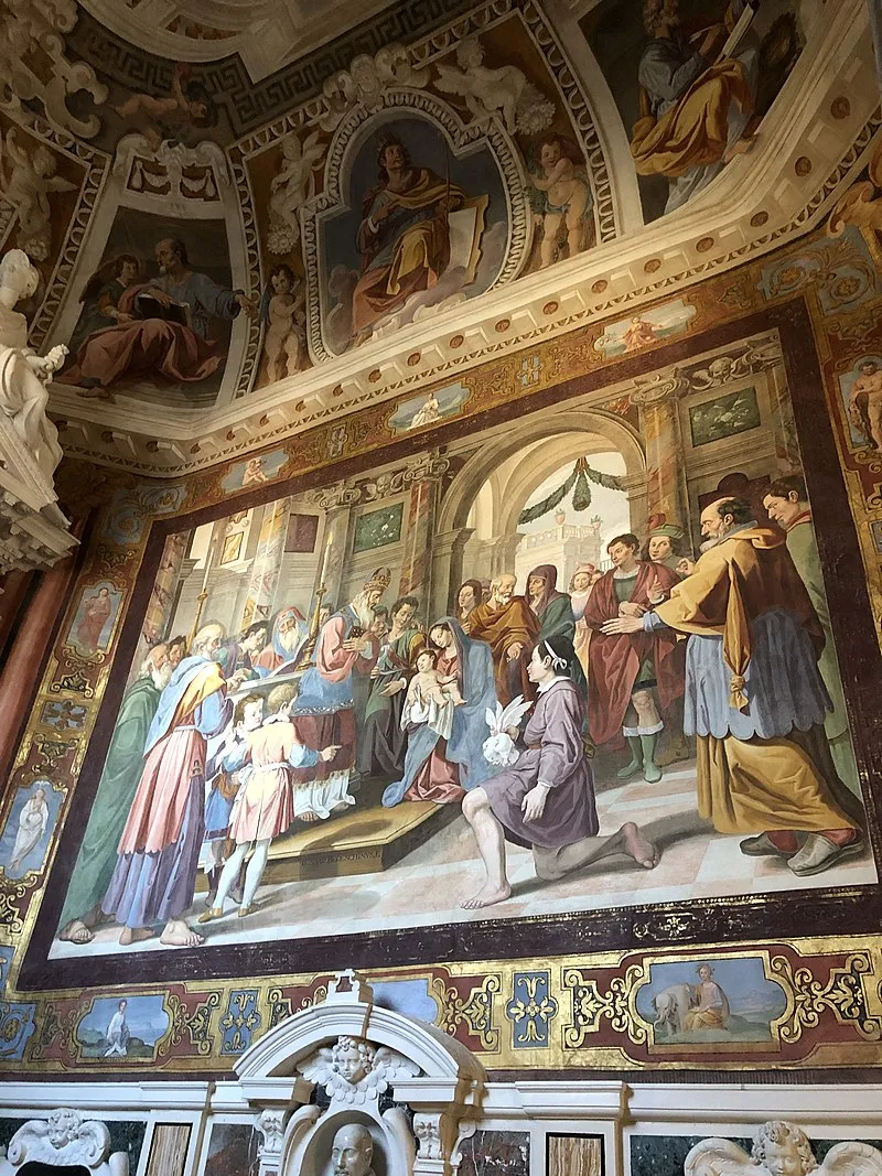 800px Cappella Branconio particolare della parete destra