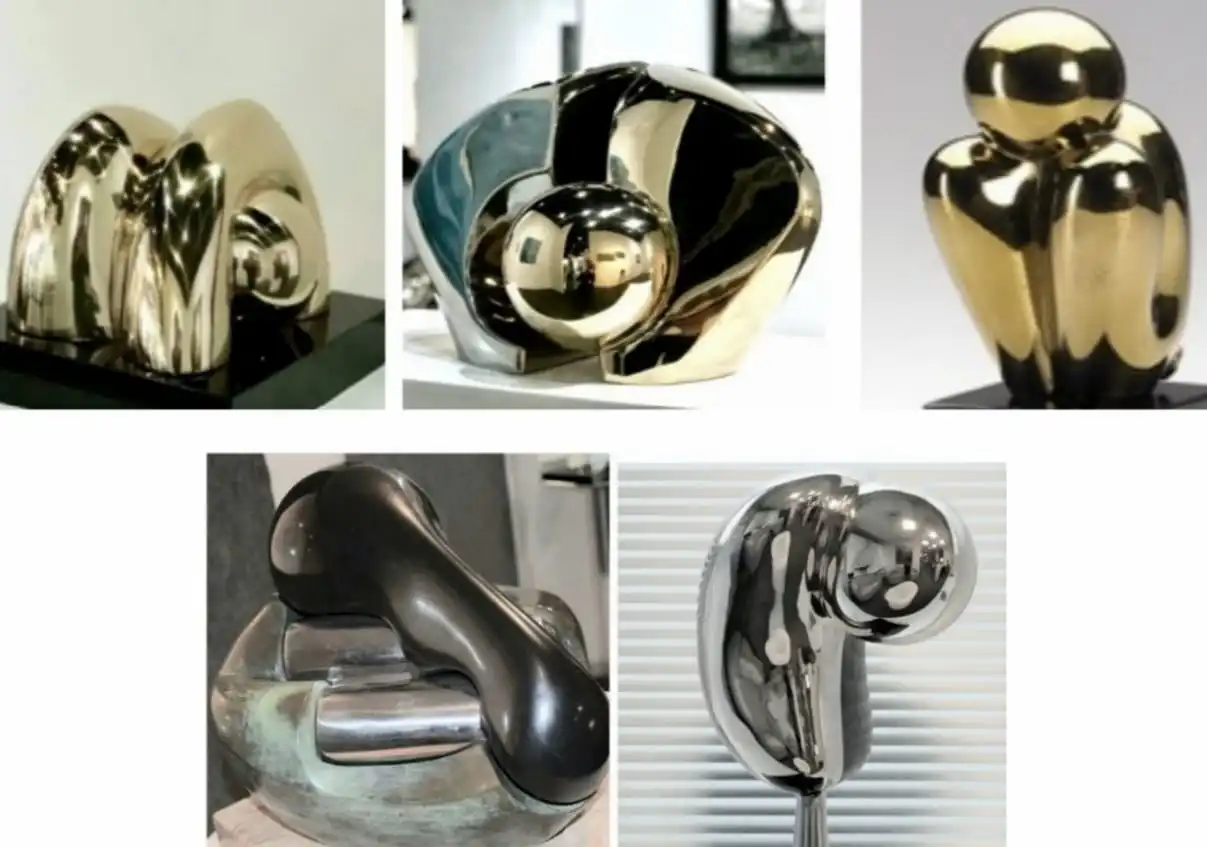 Sculture astratte tra gli anni Novanta e Duemila.
