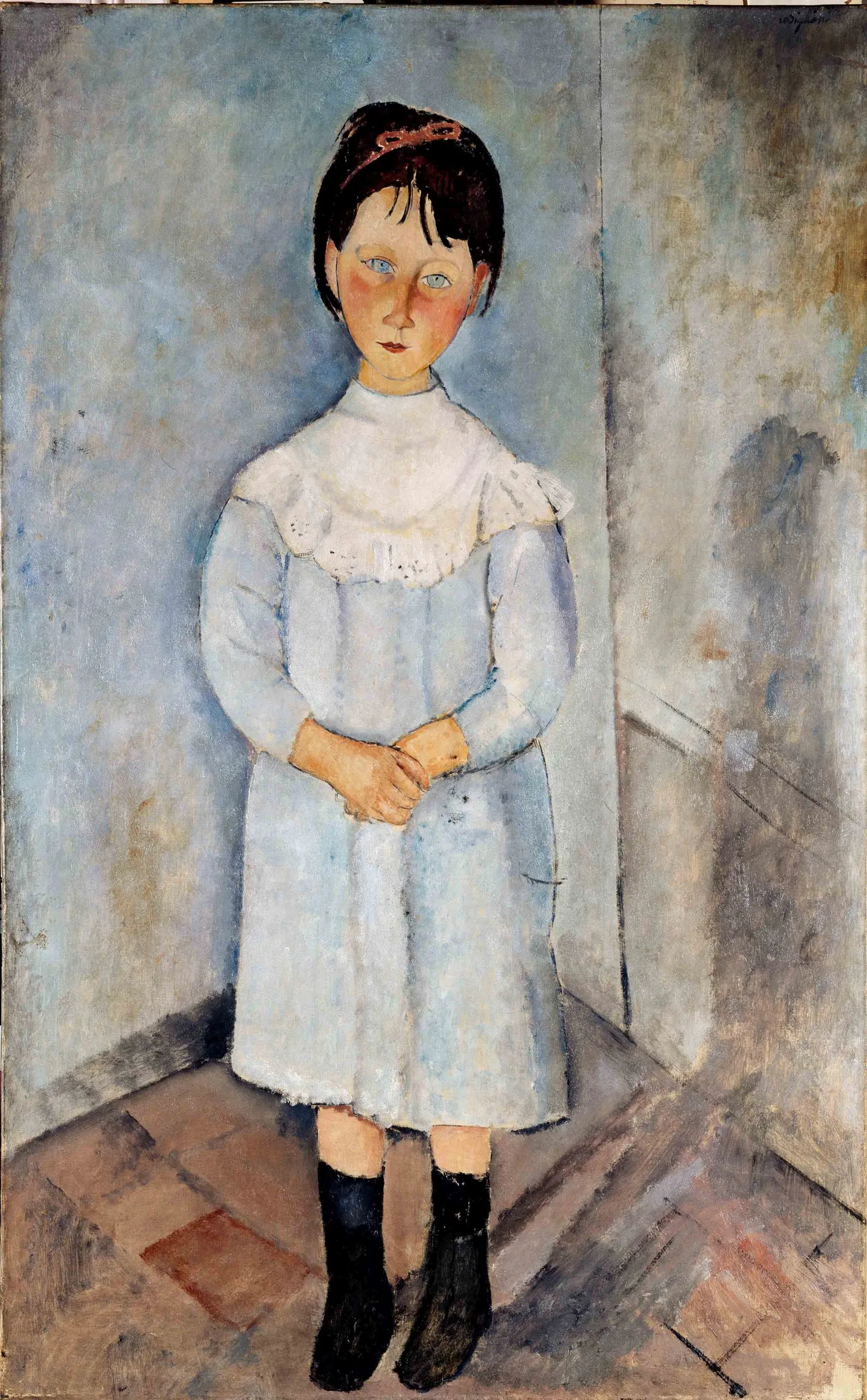 Filllette en bleu