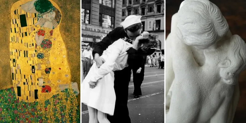 Dall'arte al cinema i baci più belli