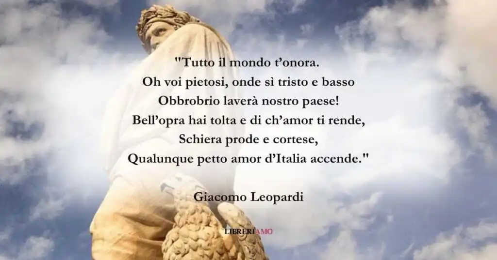 I versi di Giacomo Leopardi su Dante e il valore del passato