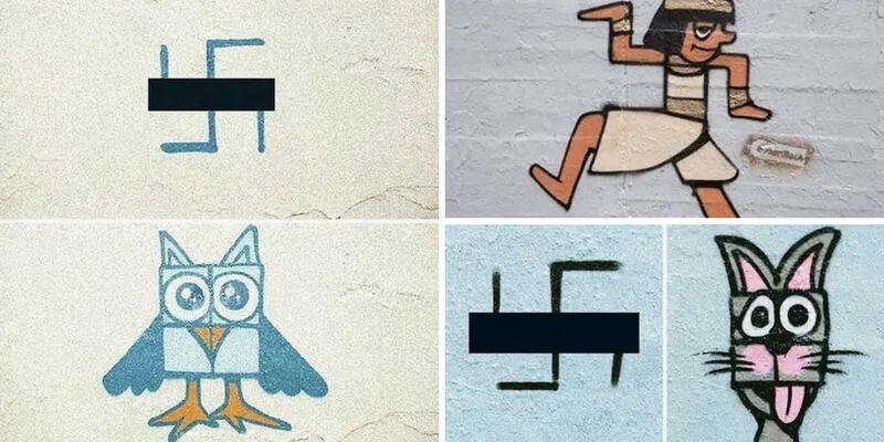 Gli artisti berlinesi che trasformano le svastiche in murales