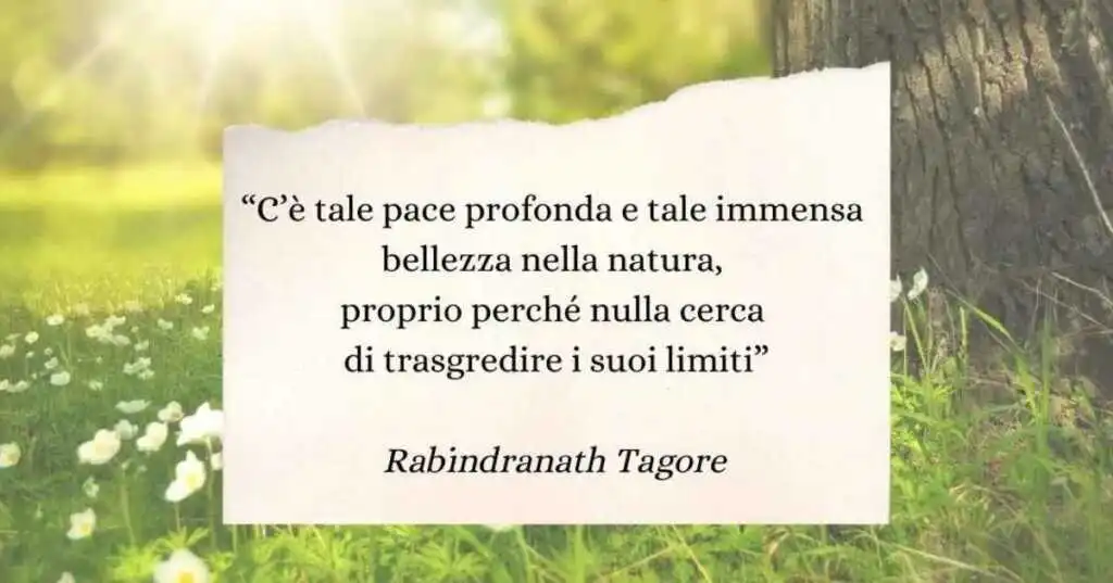 Una frase di Tagore per celebrare la terra e il rispetto della natura