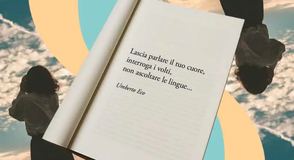 Una frase di Umberto Eco sulla comunicazione e l'importanza di andare oltre le parole