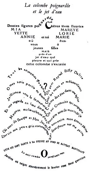 “La colomba pugnalata e il getto d’acqua” di Apollinaire