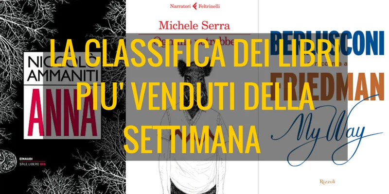 Serra con "Ognuno potrebbe" al 2° posto dei libri più venduti della settimana