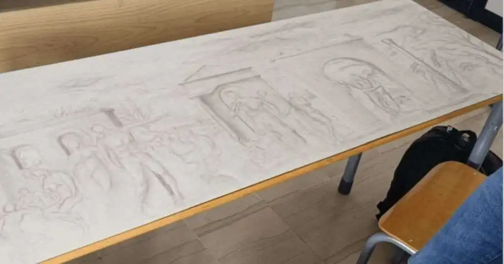 Banchi di scuola 9 su 10 sono “imbrattati” con scritte e disegni artistici