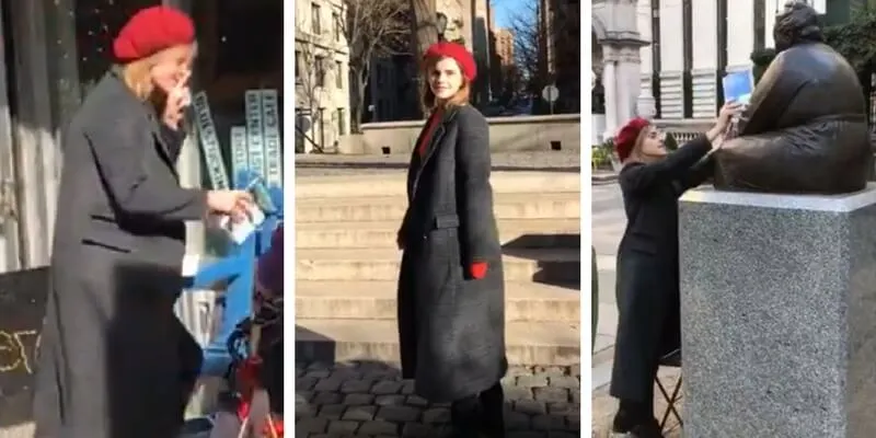 L'attrice Emma Watson è tornata, ora distribuisce libri per New York