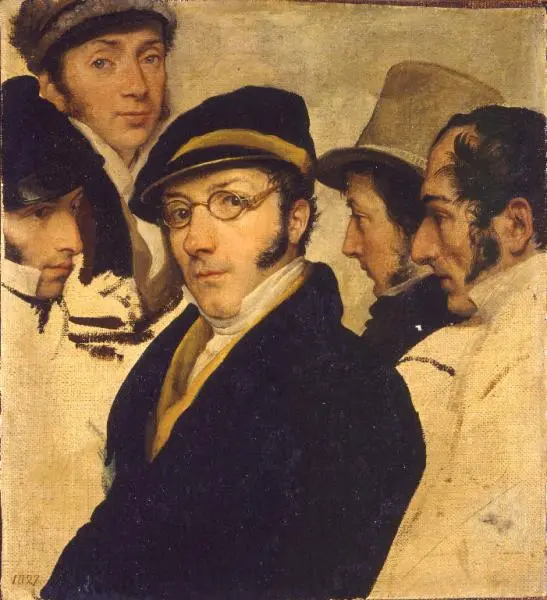 Hayez Autoritratto con amici Milano Poldi Pezzoli fig 1