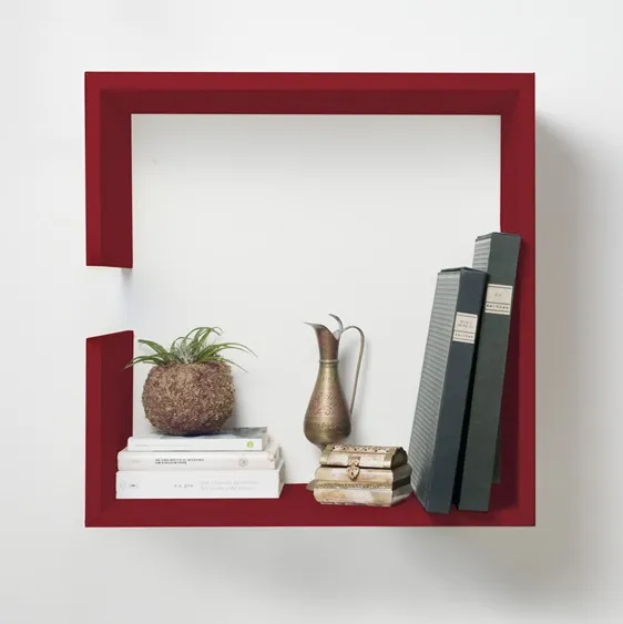 Mensola-design-qbetto-big-rosso-ditaly-libreriamostore