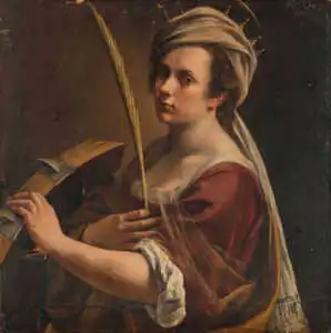 artemisa-autoritratto-come-Santa-Caterina