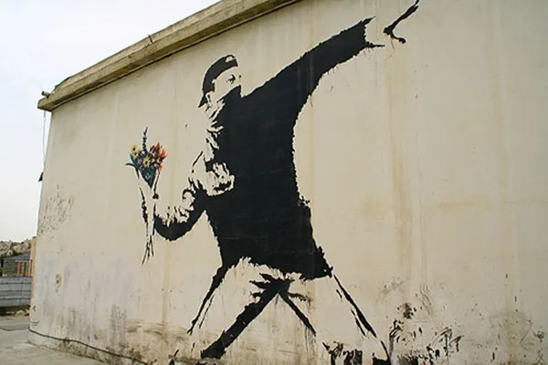 banksy flower thrower