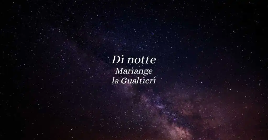 "Di notte" (2010) di Mariangela Gualtieri, la straordinaria poesia da leggere quando finisce il giorno