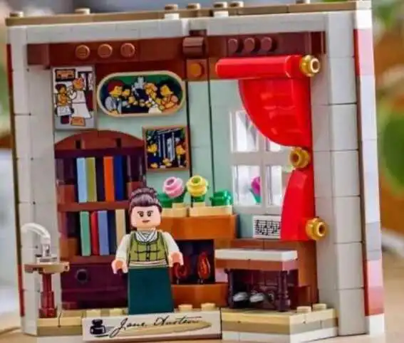 La scrittrice Jane Austen e il suo mondo in versione Lego